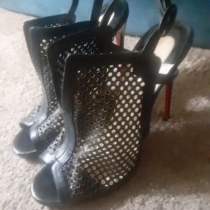 Christian Louboutin perforated leather bootie
